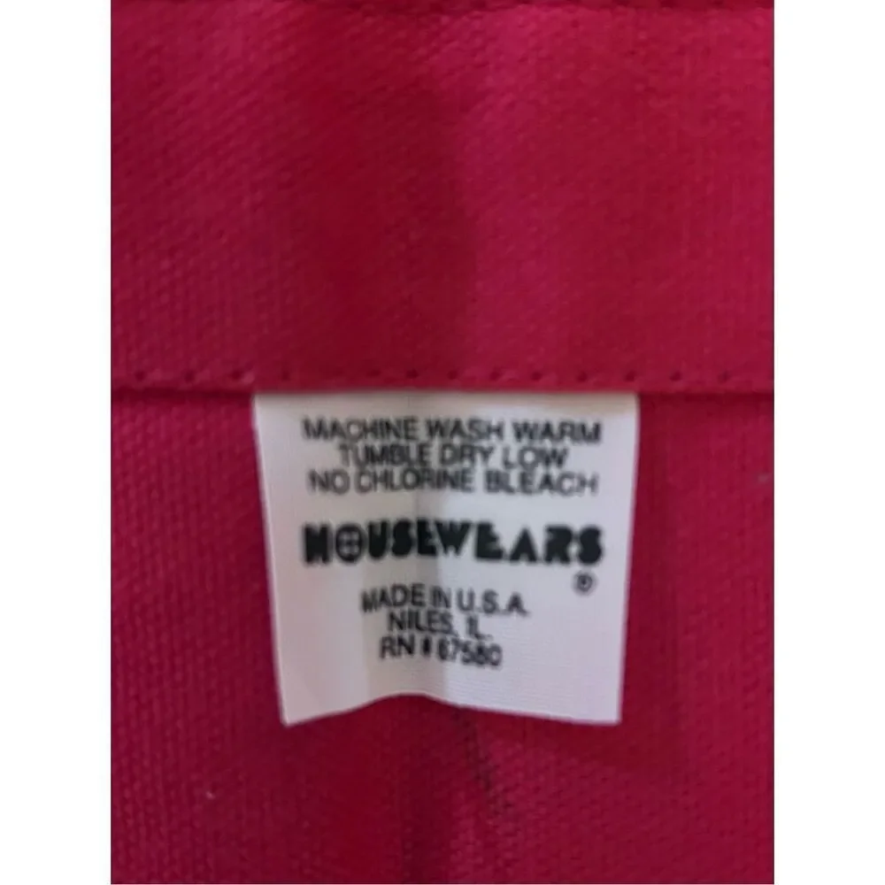 Red Printed Holiday Christmas Apron Matching Hotpads Large Pockets Adj Neck USA
